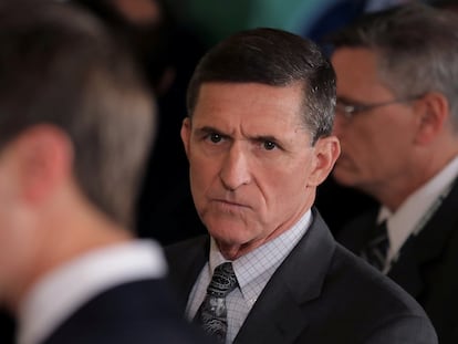 Michael Flynn, en febrero de 2017, durante una conferencia de prensa.