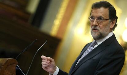El president del Govern, Mariano Rajoy, en el Congrés.