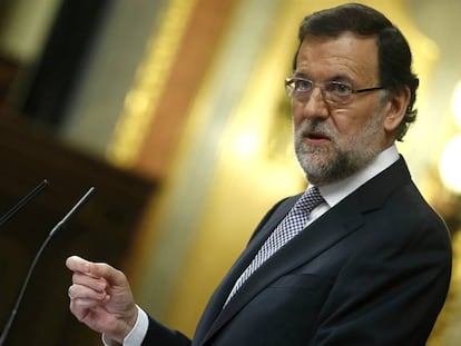 El president del Govern, Mariano Rajoy, en el Congrés.