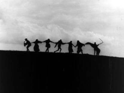 Fotograma de El séptimo sello (1957), de Ingmar Bergman.