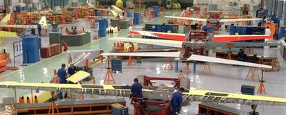 Fábrica de Airbus, en el polígono de La Carpetania, en Getafe.