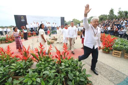 Andrés Manuel López Obrador en Palenque