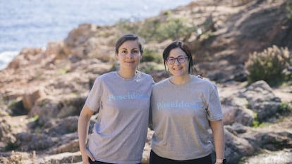 Sonia Hurtado (izquierda) y María Cermeño (derecha), de la startup Poseidona, una fotografía cedida por la empresa.