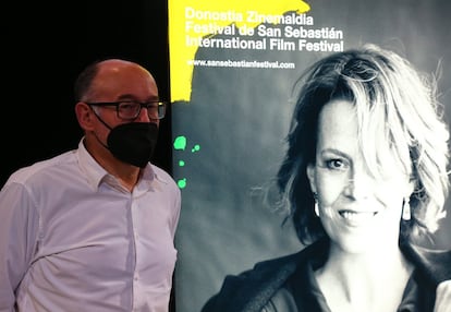 José Luis Rebordinos, durante la presentación del cartel del 69º Festival de Cine de San Sebastián.
