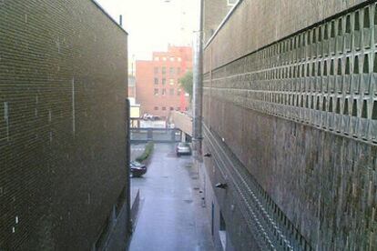 La granizada, vista desde la zona este de la capital.