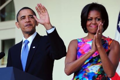 Barack Obama y su esposa, Michelle, durante la celebración del Cinco de Mayo, en la Casa Blanca.