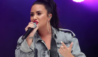 Demi Lovato, durante un concierto el pasado junio.