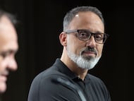 El nuevo entrenador de la Real, Pellegrino Matarazzo, este lunes junto al presidente blanquiazul, Jokin Aperribay.