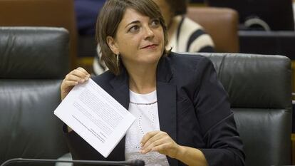 La consejera de Fomento, Elena Cort&eacute;s, en el Parlamento.