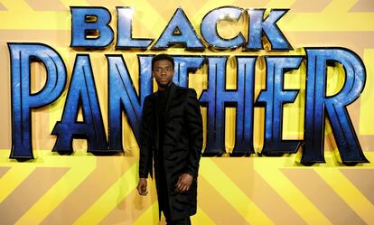 Boseman, en el estreno de 'Black Panther' en Londres, en 2018.