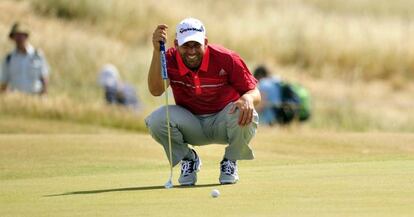 Sergio García, entrenándose en Muirfield.