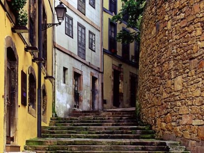 Calle Salsipuedes, en Oviedo, antiguo asentamiento judío en la capital asturiana.