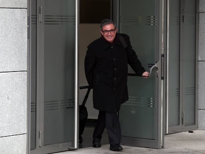 Jordi Pujol Ferrusola sortint de l'Audiència Nacional després de declarar, en una imatge d'arxiu.
