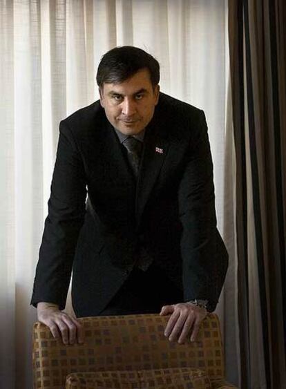 Saakashvili, en Barcelona.