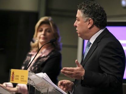 El secretario de Estado de la Seguridad Social, Tomás Burgos, en una comparecencia en el Ministerio de Empleo.