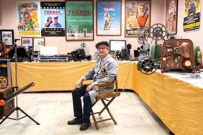 'Trébol' en su particular museo del cine, el 27 de julio.