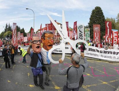 Manifestación contra los recortes en educación el pasado septiembre.