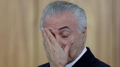 Temer, durante cerimônia em Brasília.