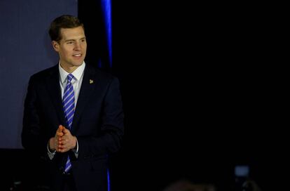 El candidato demócrata Conor Lamb, en un mitin en Pensilvania.