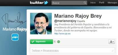 Captura de pantalla del Twitter de Mariano Rajoy.