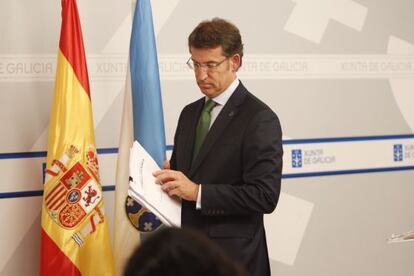 Feijóo tras la rueda de prensa