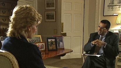 Un momento de la entrevista de Martin Bashir a Lady Di, en 1995.