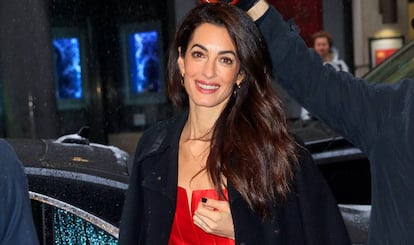 Amal Clooney el pasado mes de febrero en Nueva York.