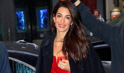 Amal Clooney el pasado mes de febrero en Nueva York.