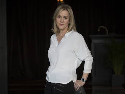 La escritora británica Jojo Moyes, este lunes en un hotel de Madrid.