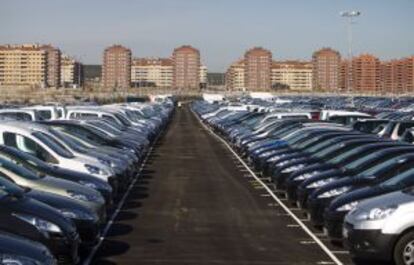 Coches en una fábrica de Madrid.