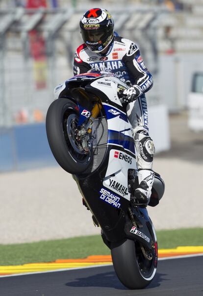 Jorge Lorenzo después del entrenamiento.