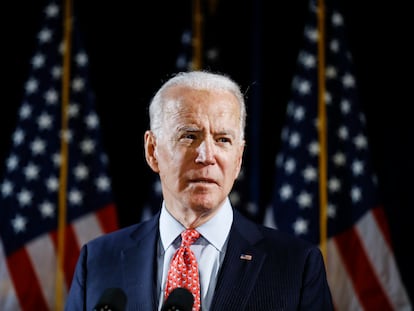 El candidato demócrata, Joe Biden, en un evento el pasado 12 de marzo.