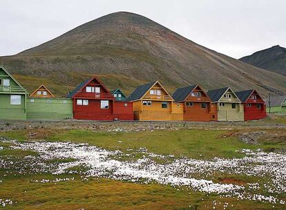 Casas de la ciudad de Longyearbyen.