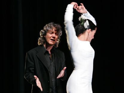 La cantaora Mayte Martín y la bailaora Belén Maya, en el Pabellón Español de la Exposición Internacional de Aichi, en Japón, en 2005.