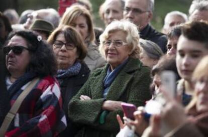 Manuela Carmena, durante el acto.