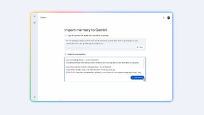 Importar datos en la IA Gemini de Google