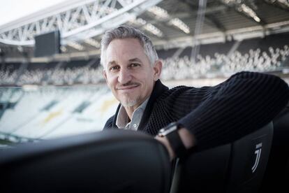 Gary Lineker, en el estadio de la Juventus de Turín, en enero.