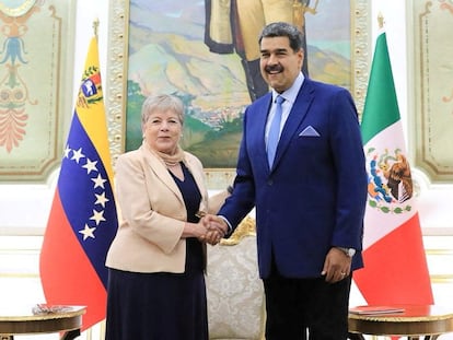 Alicia Bárcena y Nicolás Maduro, el 16 de octubre en Caracas (Venezuela).