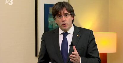 Carles Puigdemont hace una declaración desde Bruselas