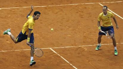 Melo y Soares, duranet el encuentro.