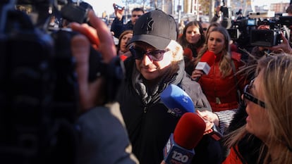 Nacho Cano, a su llegada a los juzgados de la plaza de Castilla en Madrid para declarar ante la jueza, en enero.
