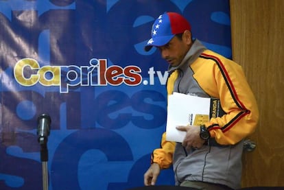 El l&iacute;der opositor Henrique Capriles.