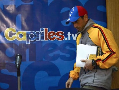 El l&iacute;der opositor Henrique Capriles.