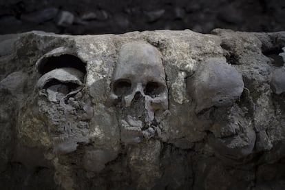 El hallazgo del gran tzompantli fue realizado cuando un ciudadano belga trató de abrir un museo del cacao en la Ciudad de México y se encontró con los huesos humanos en la propiedad.