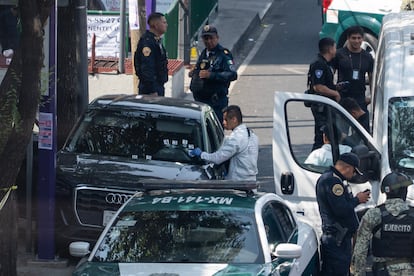 Elementos de seguridad en Ciudad de México.