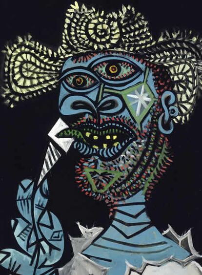 Hombre con sombrero de paja y helado, de Pablo Picasso