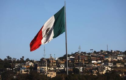 La bandera de México en Tijuana (Baja California).