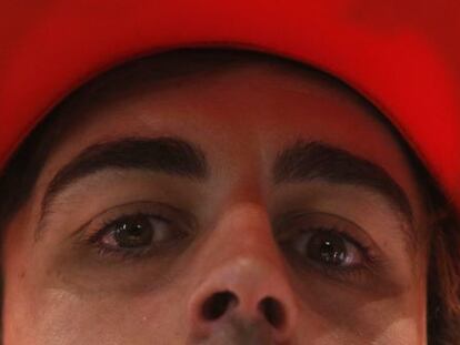 Fernando Alonso durante la inauguración de la tienda Ferrari en Madrid 