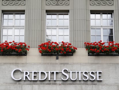 Oficina en Berna de Credit Suisse, la semana pasada.