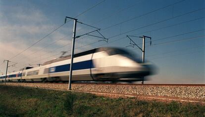 Un tren d'alta velocitat a França.
